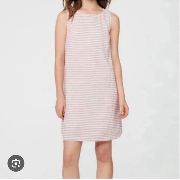 BeachLunchLounge Collection Linen/Cotton Blend, Lined, Pink & White Stripes M - Picture 4 of 8